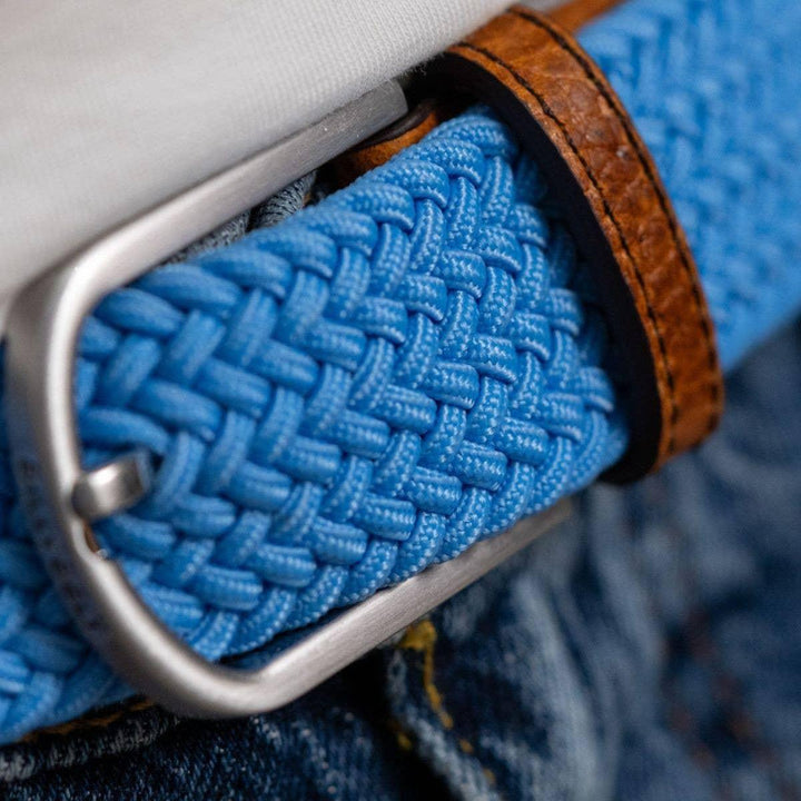 Alaska Blue Elastic Woven Belt