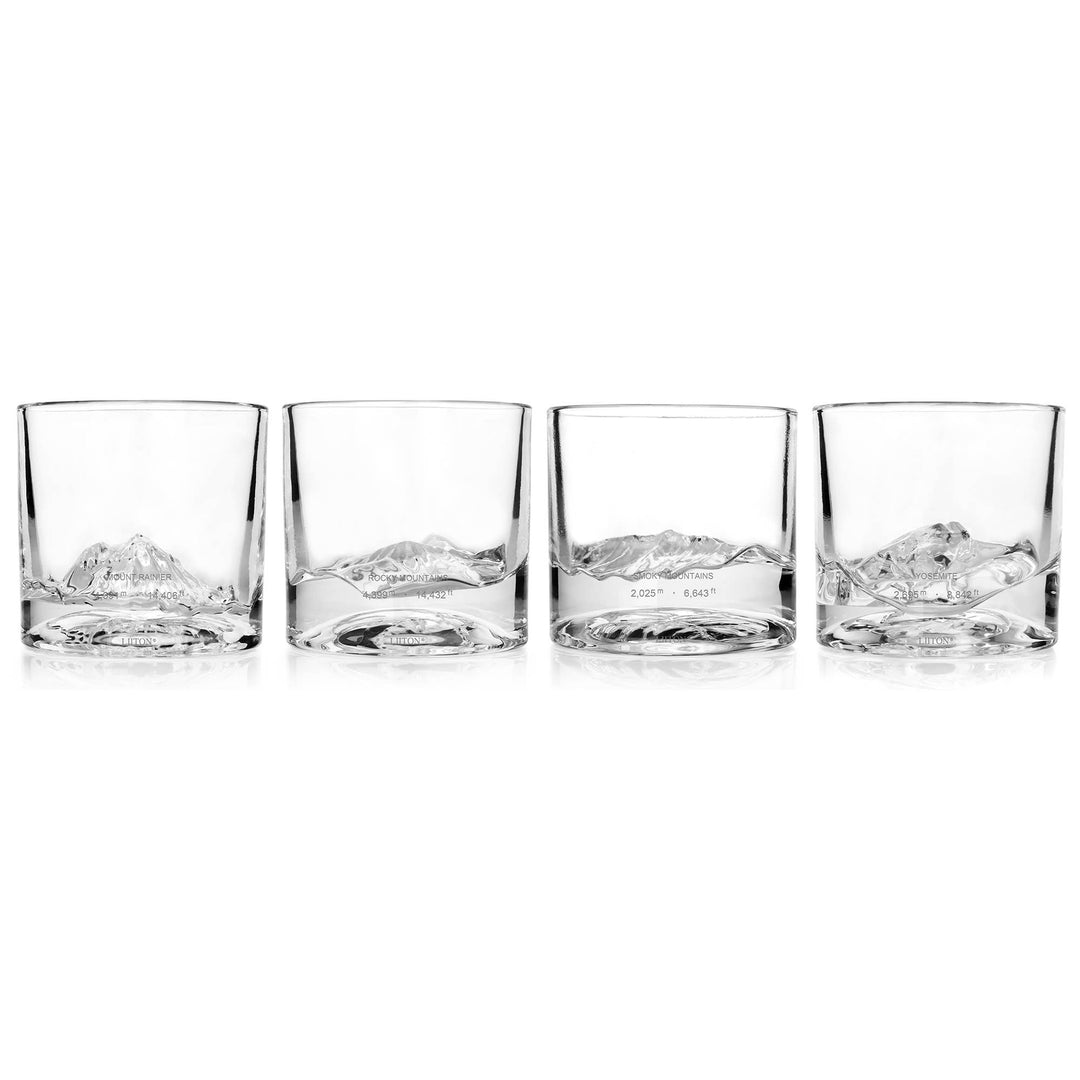 American Peaks Crystal Rocks Glass Set
