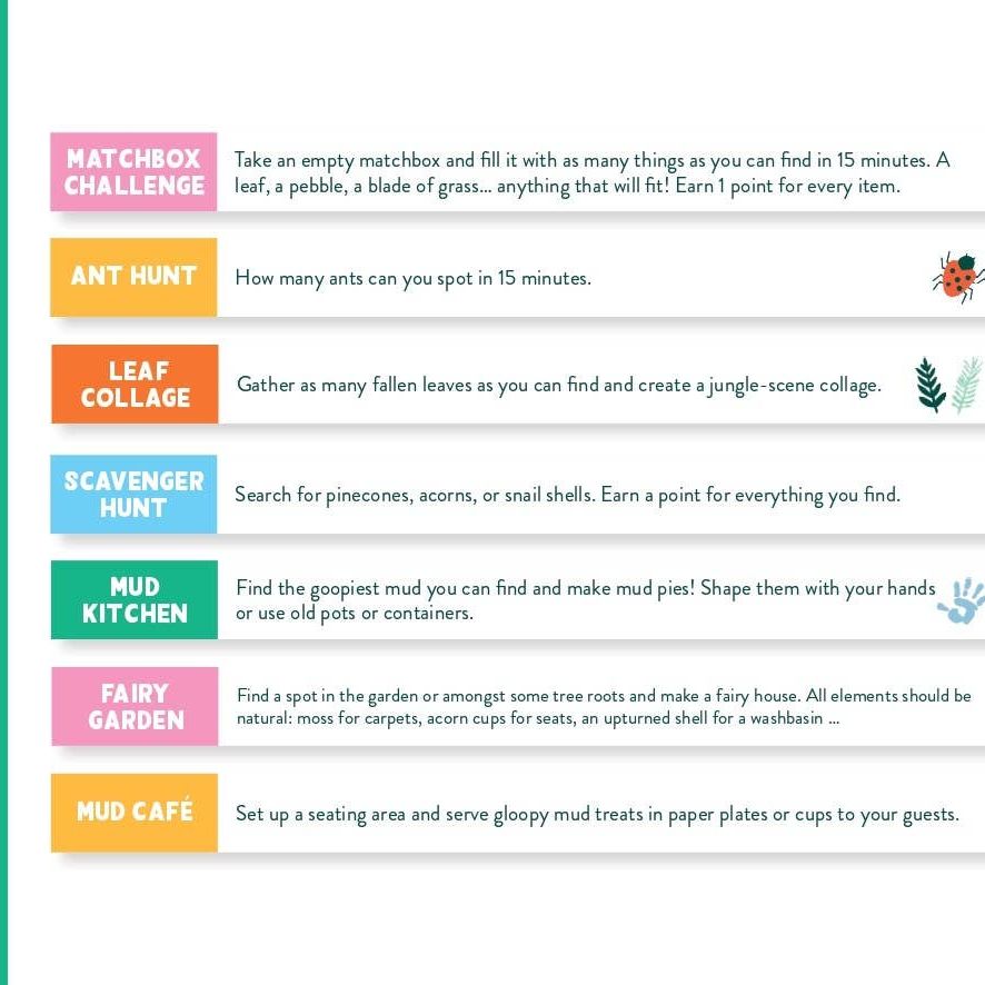 Things to do outdoors: 100 Activities