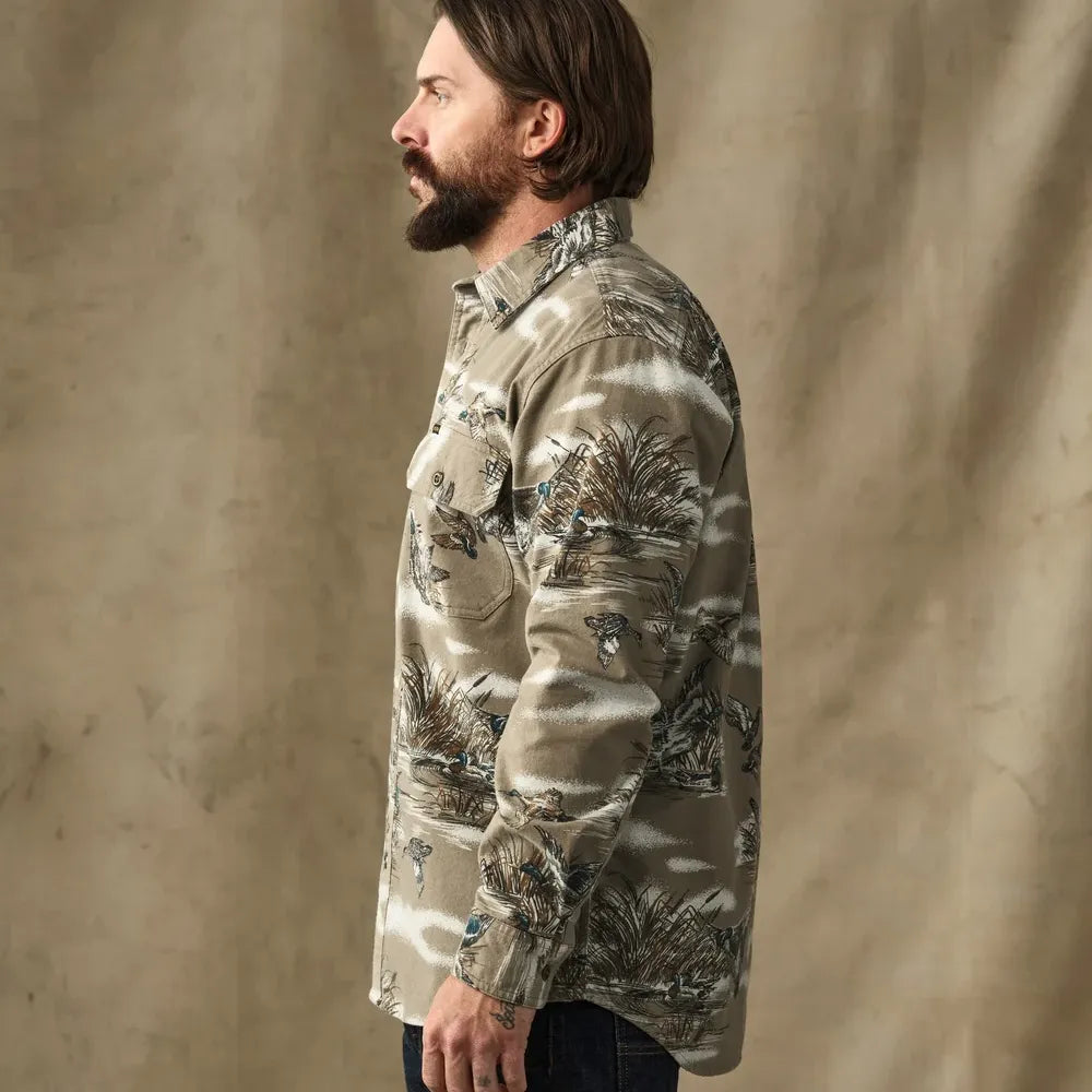 Field Flannel Shirt | Marsh Olive Print