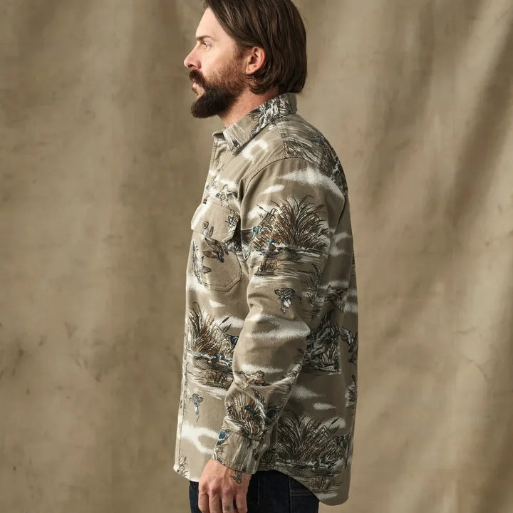 Field Flannel Shirt | Marsh Olive Print