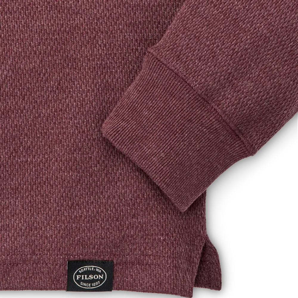 Waffle Knit Thermal Crewneck | Dark Port Heather