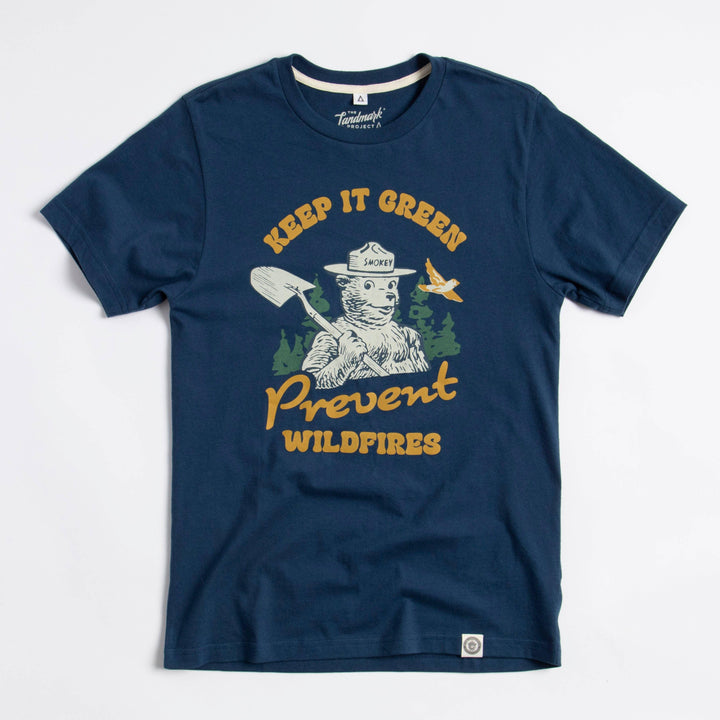 Keep It Green, Prevent Wildfires Tee | Navy