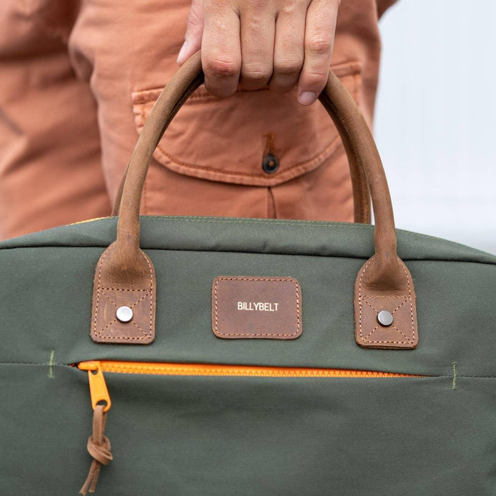 Laptop Bag | Khaki and Orange