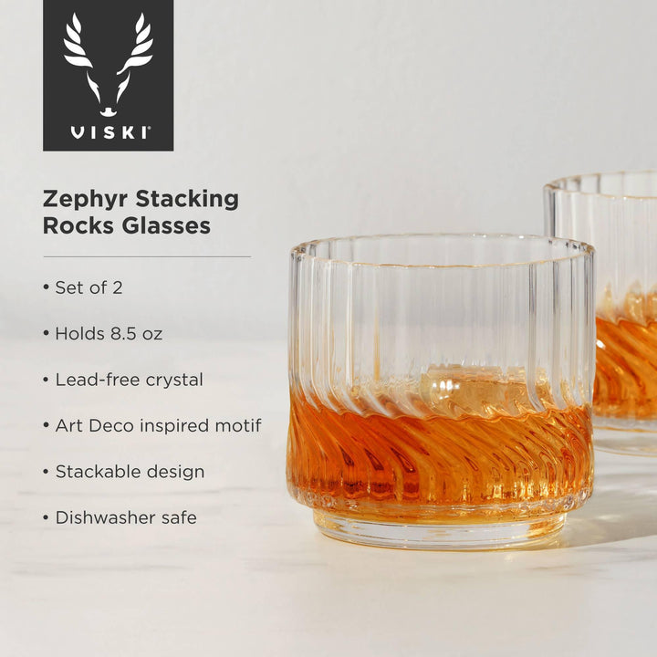 Zephyr Crystal Lowball Tumblers
