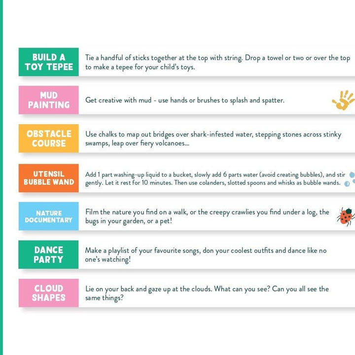 Things to do outdoors: 100 Activities