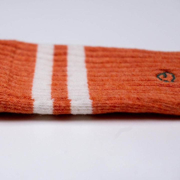 The Retro Orange Combed Cotton Socks