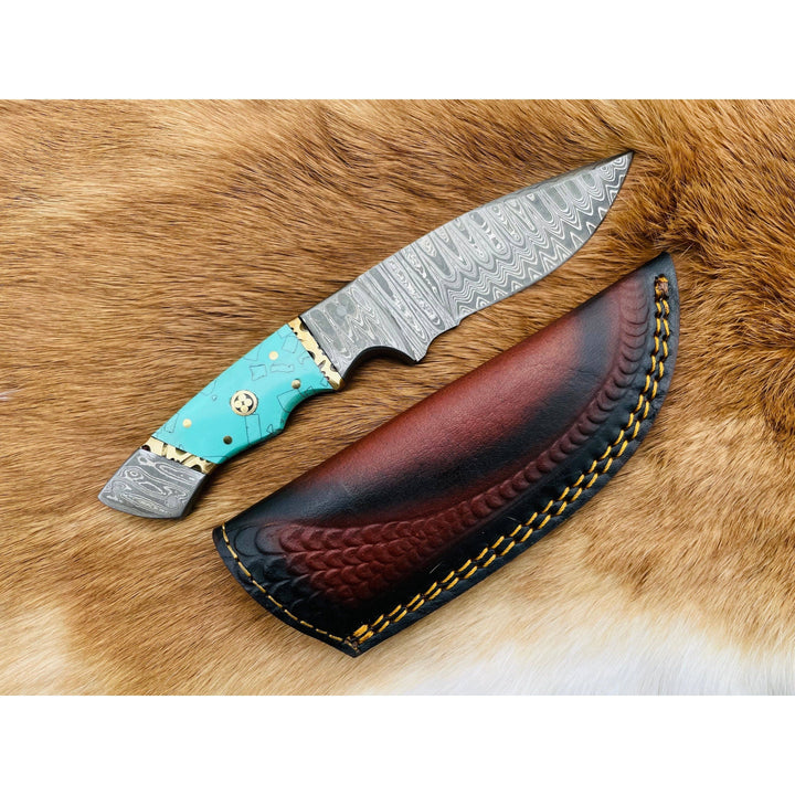 The Azure Fusion Damascus Steel Utility Knife