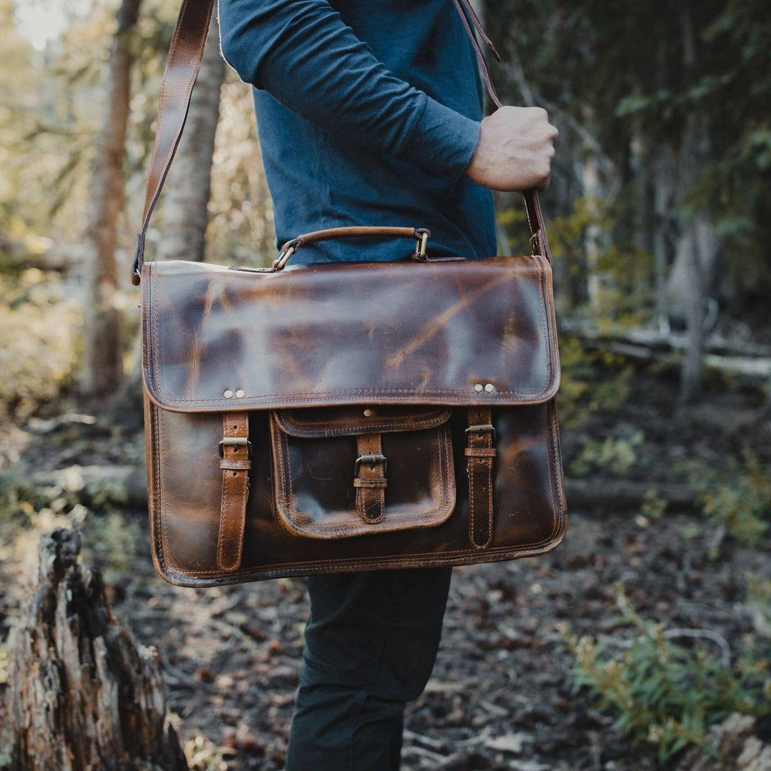 Buffalo Leather Briefcase 18"