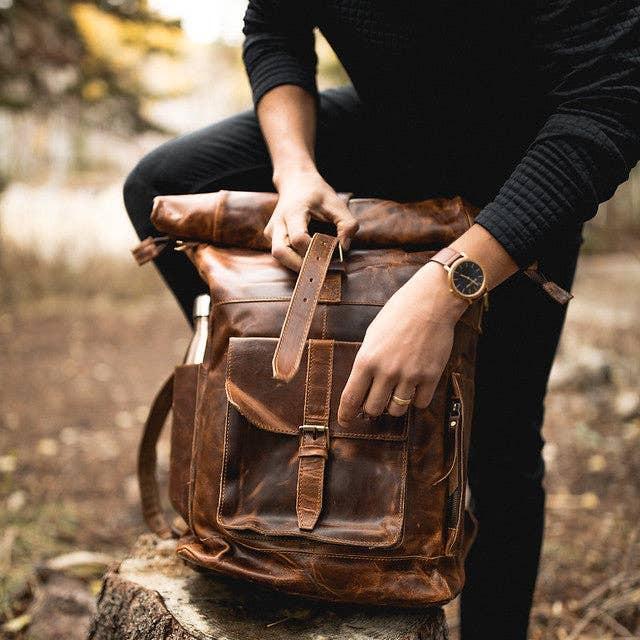 Kobuk Leather Backpack | Antique Brown