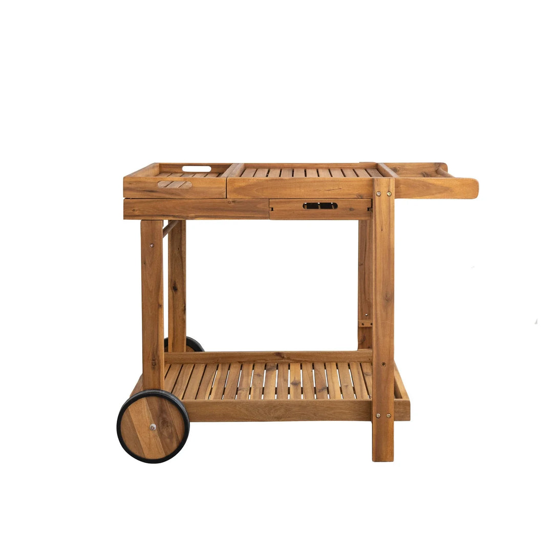 Acacia Wood Bar Cart