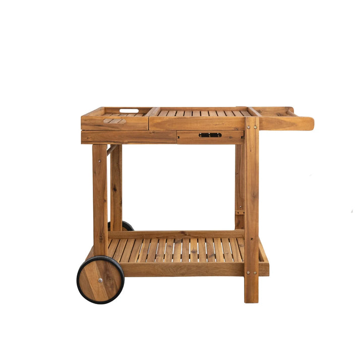 Acacia Wood Bar Cart