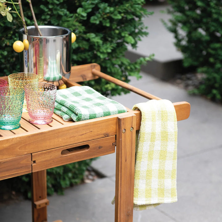 Acacia Wood Bar Cart