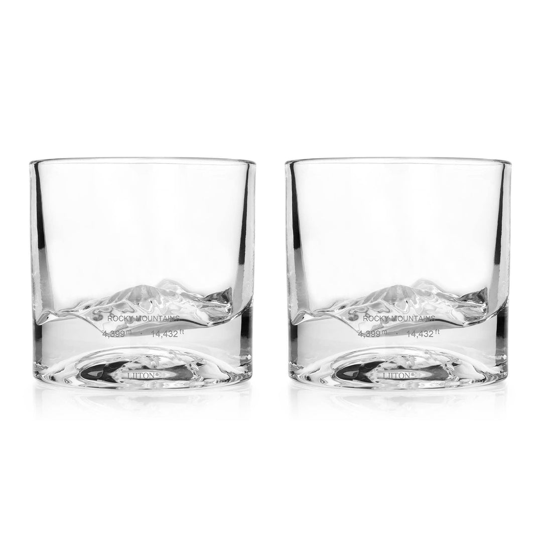 Rocky Mountains Crystal Rocks Glass Set