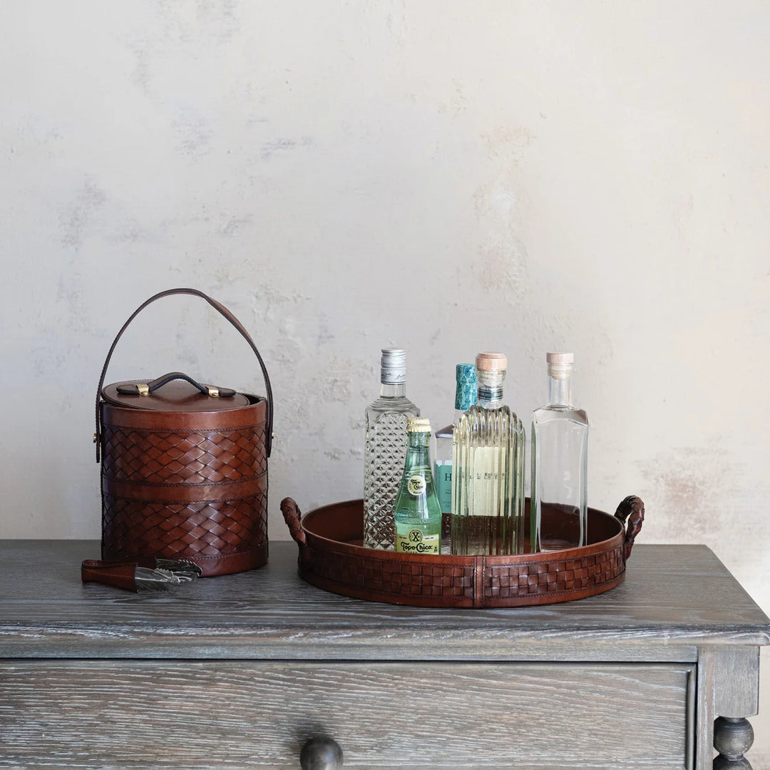 Ice Bucket With Tongs