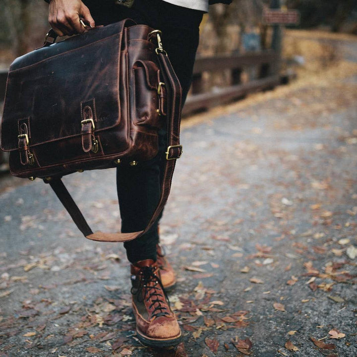 Sitka Leather Messenger | Dark Walnut