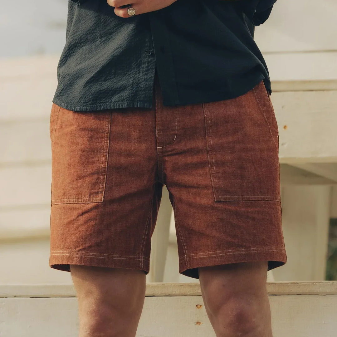The Breakwater Short | Brick Chambray