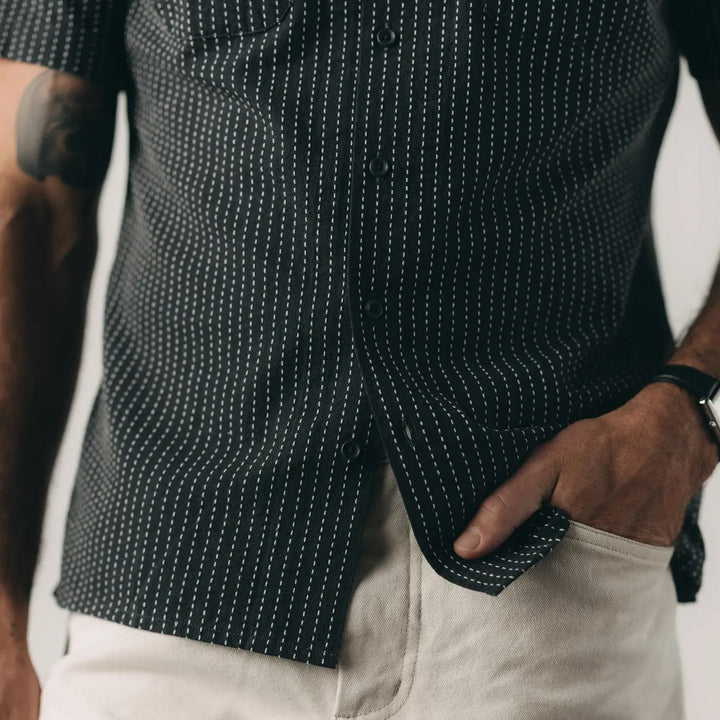 The Conrad Shirt | Pickstitch Stripe Dobby