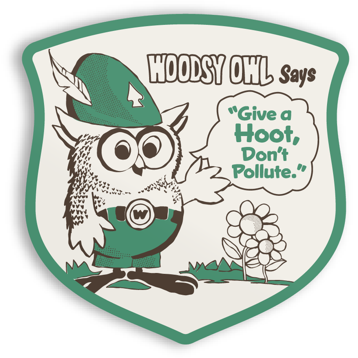 Woodsy Says Sticker