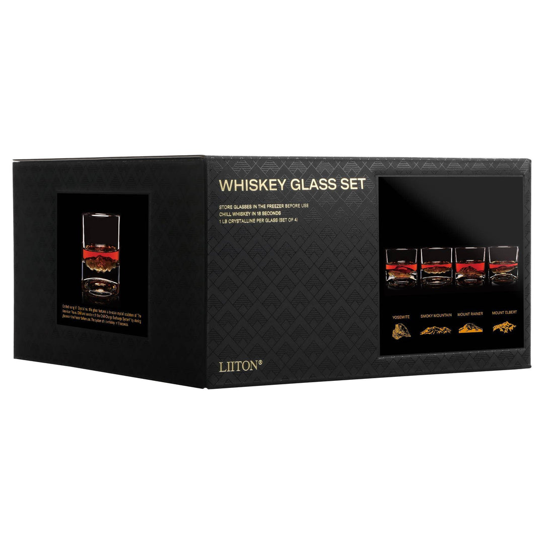 American Peaks Crystal Rocks Glass Set