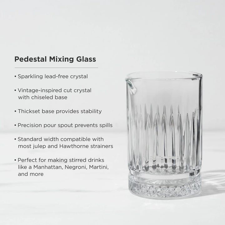 Pedestal Crystal Mixing Glass