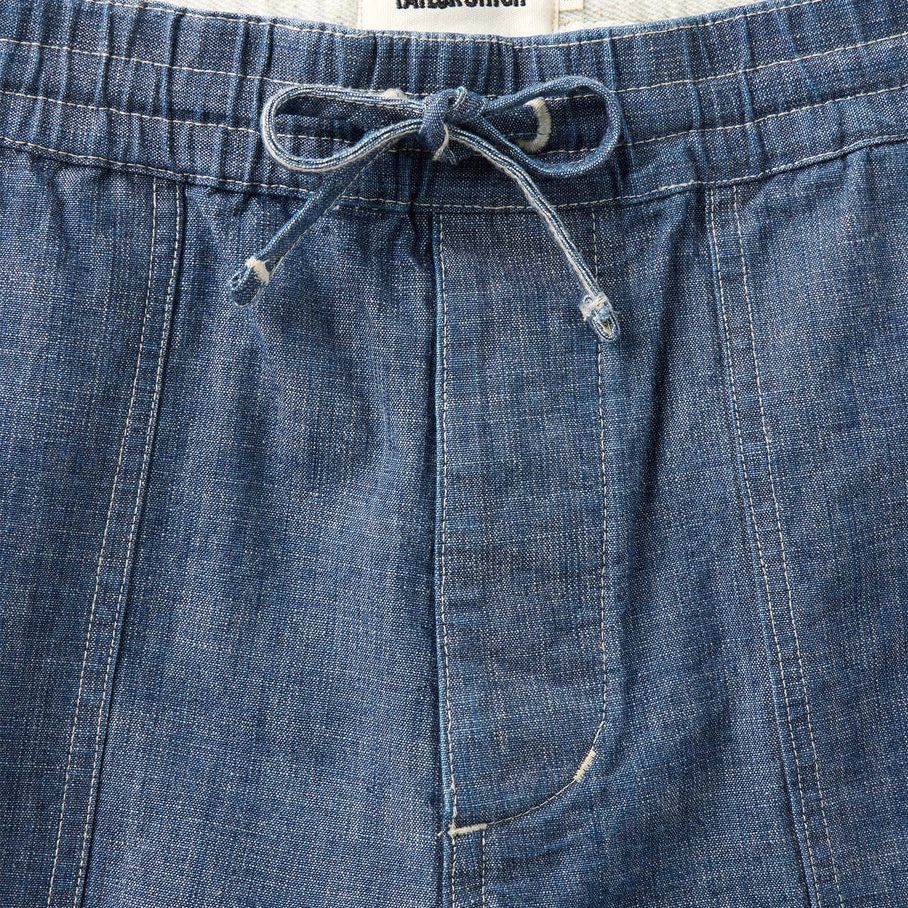 The Breakwater Short | Washed Indigo Chambray