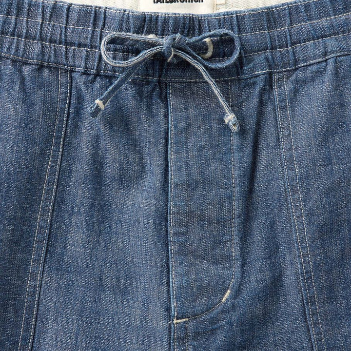 The Breakwater Short | Washed Indigo Chambray