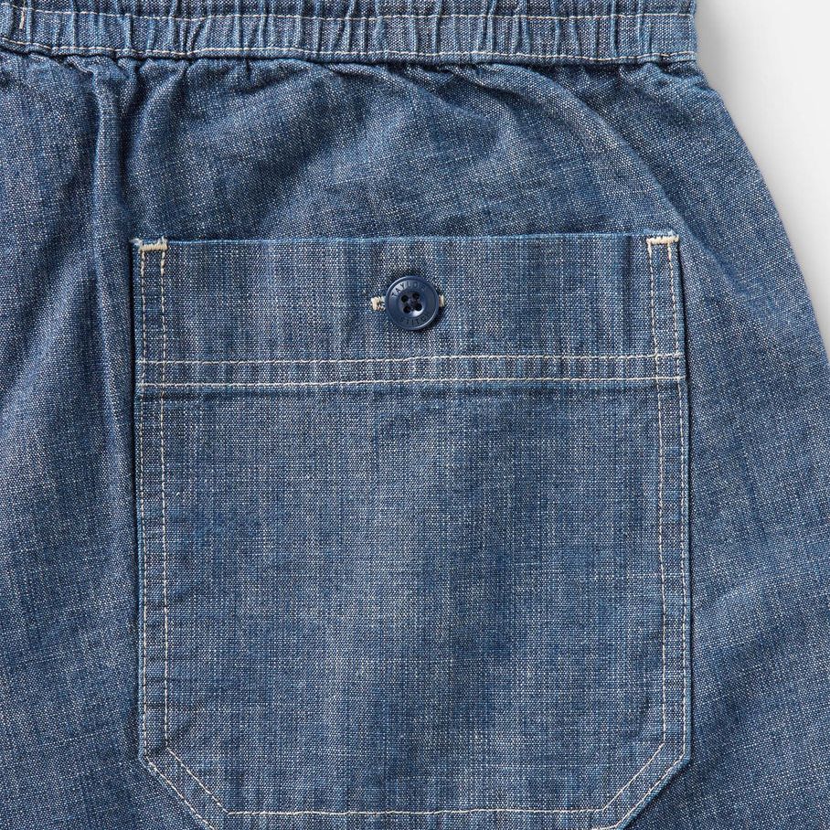 The Breakwater Short | Washed Indigo Chambray