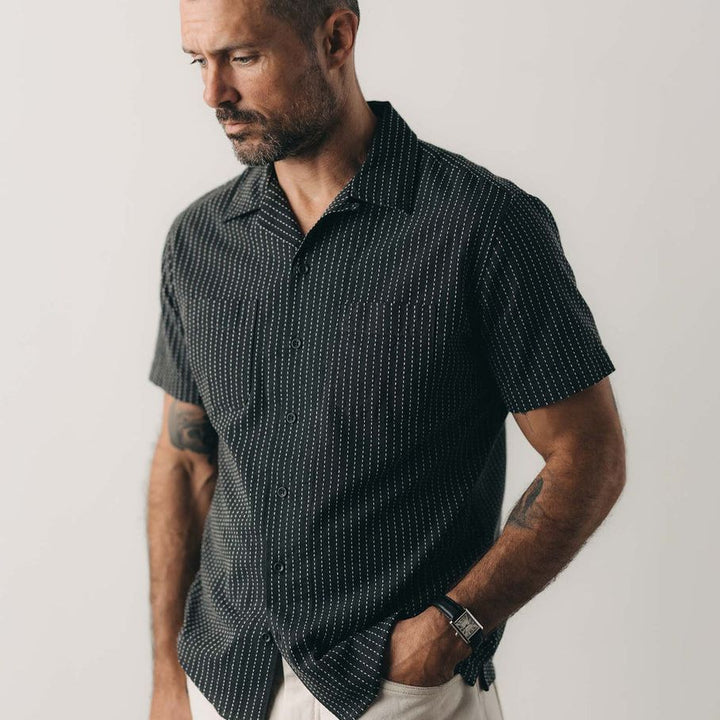The Conrad Shirt | Pickstitch Stripe Dobby