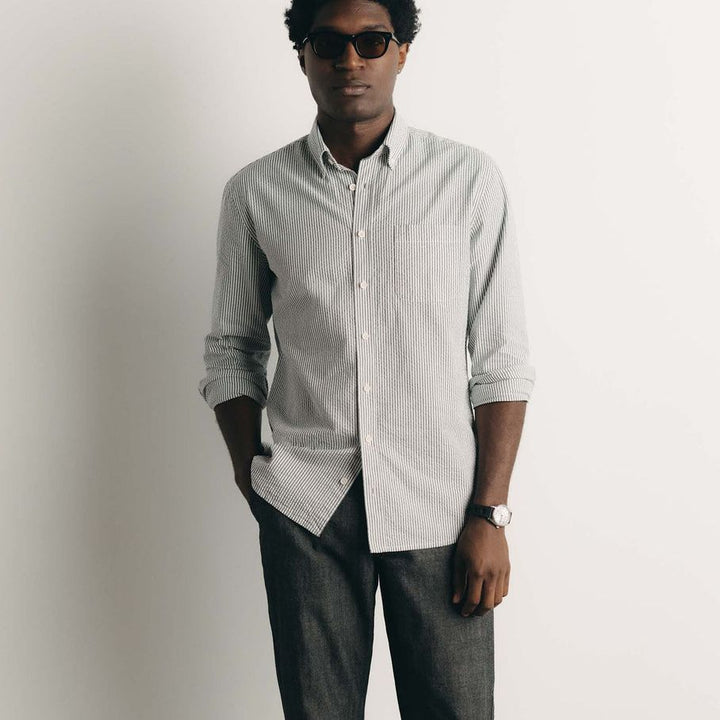 The Jack | Navy Stripe Seersucker