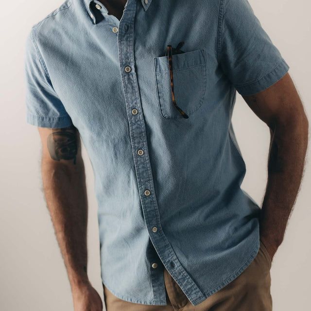 The Short Sleeve Jack | Washed Indigo Oxford