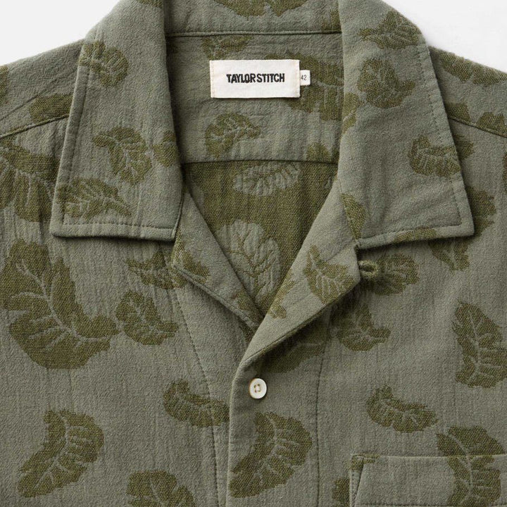 The Hawthorne Shirt | Burnt Olive Floral Jacquard