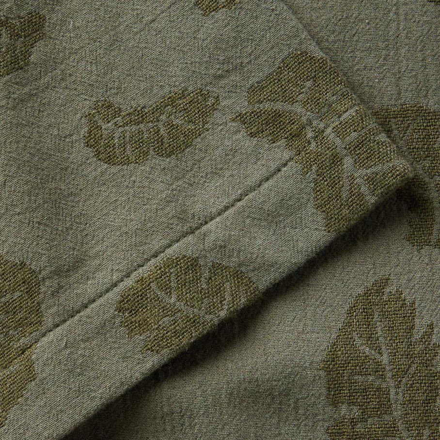 The Hawthorne Shirt | Burnt Olive Floral Jacquard