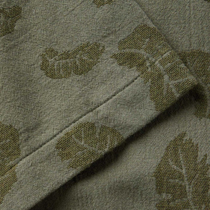 The Hawthorne Shirt | Burnt Olive Floral Jacquard