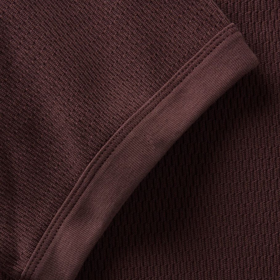 The Organic Cotton Short Sleeve Crew | Burgundy Waffle