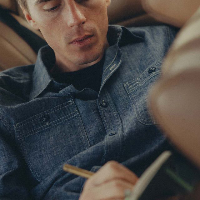 The Foundry Shirt | Rinsed Indigo Chambray Fulton Found The Foundry Shirt | Rinsed Indigo Chambray Fulton Found