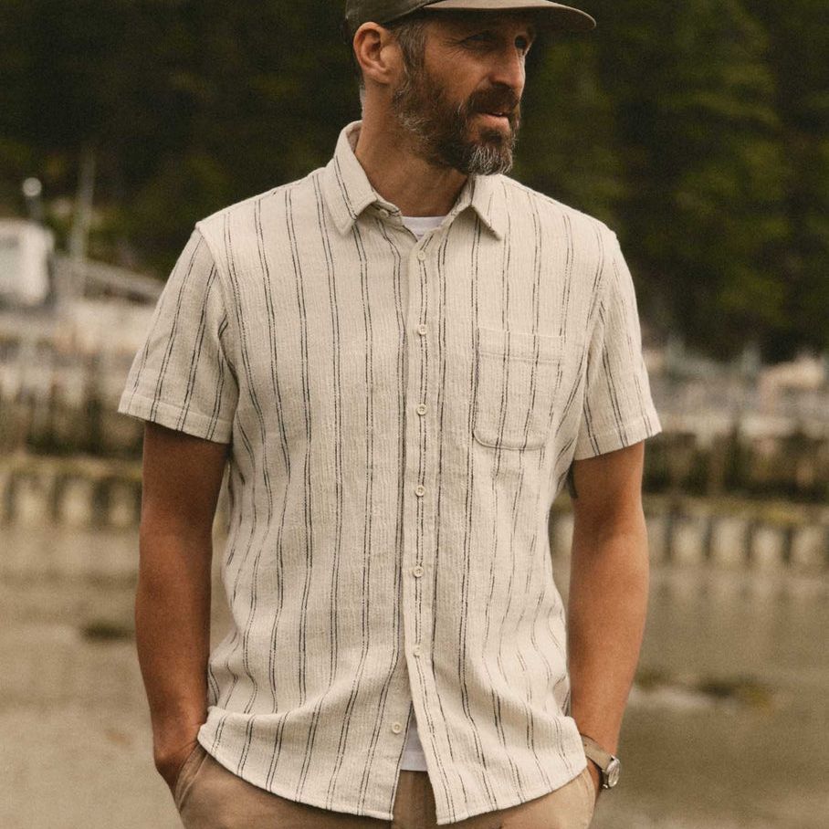 The Short Sleeve California | Tide Stripe Hacci