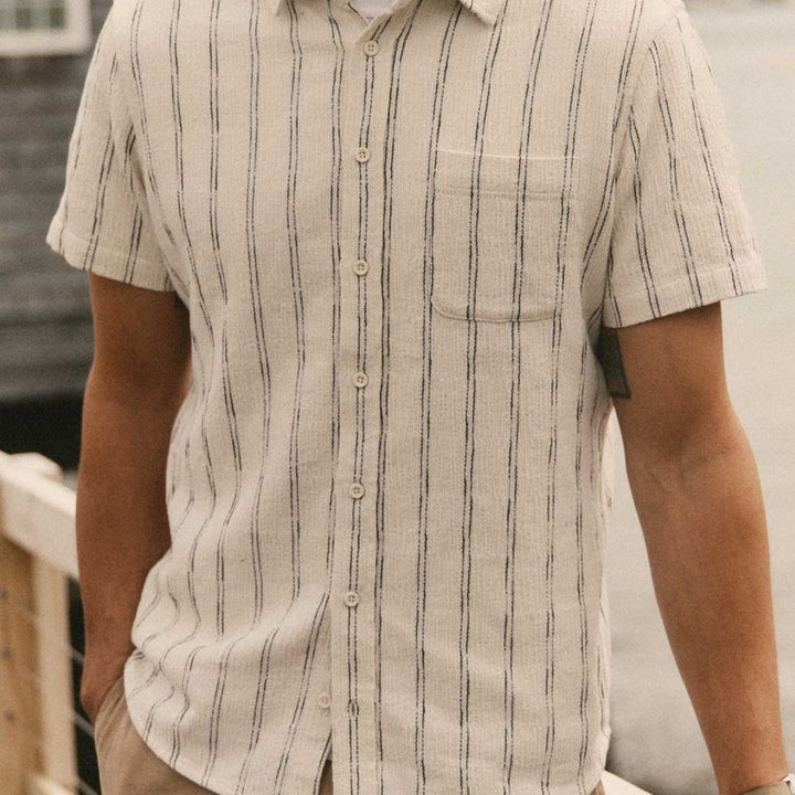 The Short Sleeve California | Tide Stripe Hacci