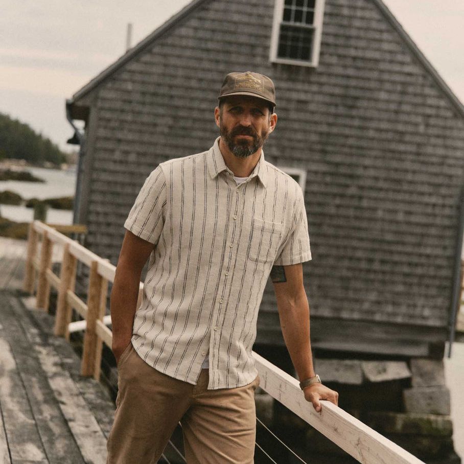 The Short Sleeve California | Tide Stripe Hacci