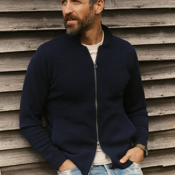 The Portola Sweater Jacket | Midnight Merino