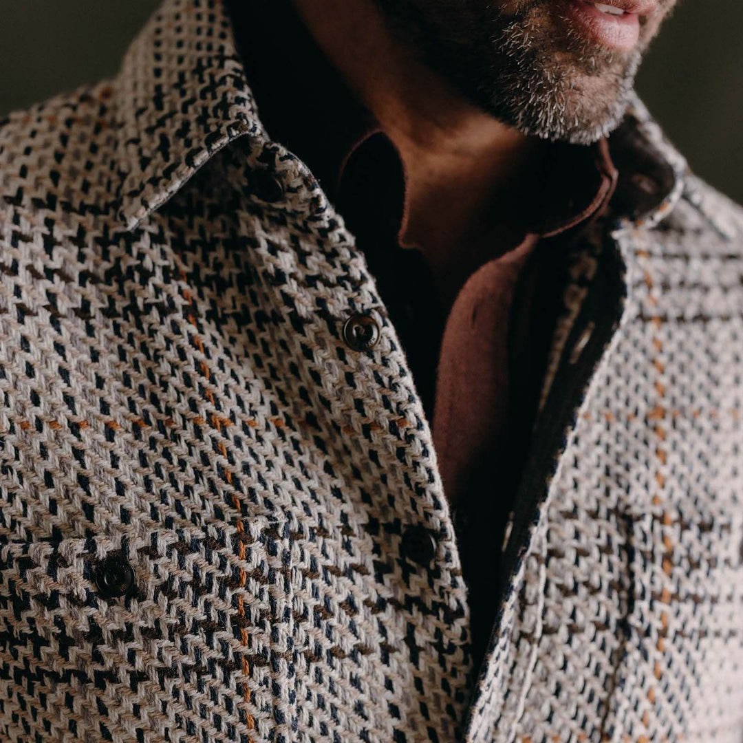 The Cutter Overshirt | Stone Plaid