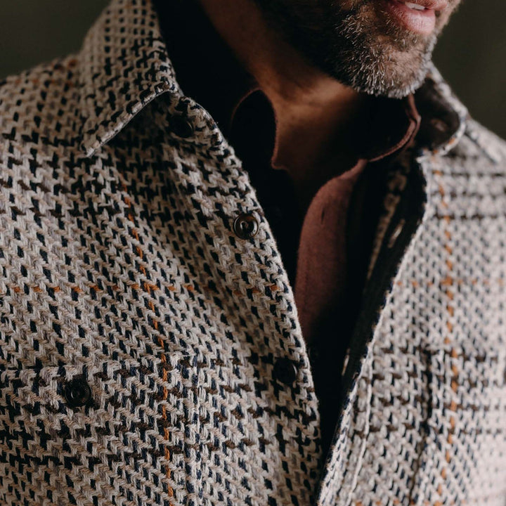 The Cutter Overshirt | Stone Plaid