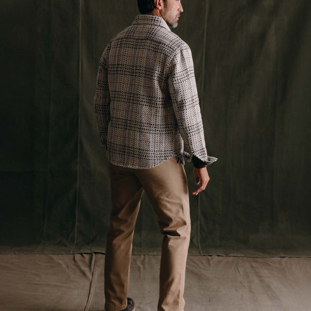 The Cutter Overshirt | Stone Plaid