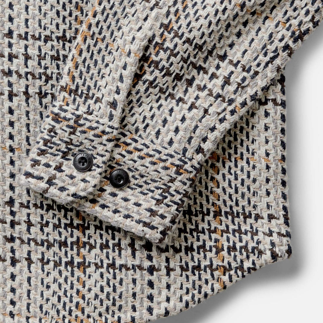 The Cutter Overshirt | Stone Plaid