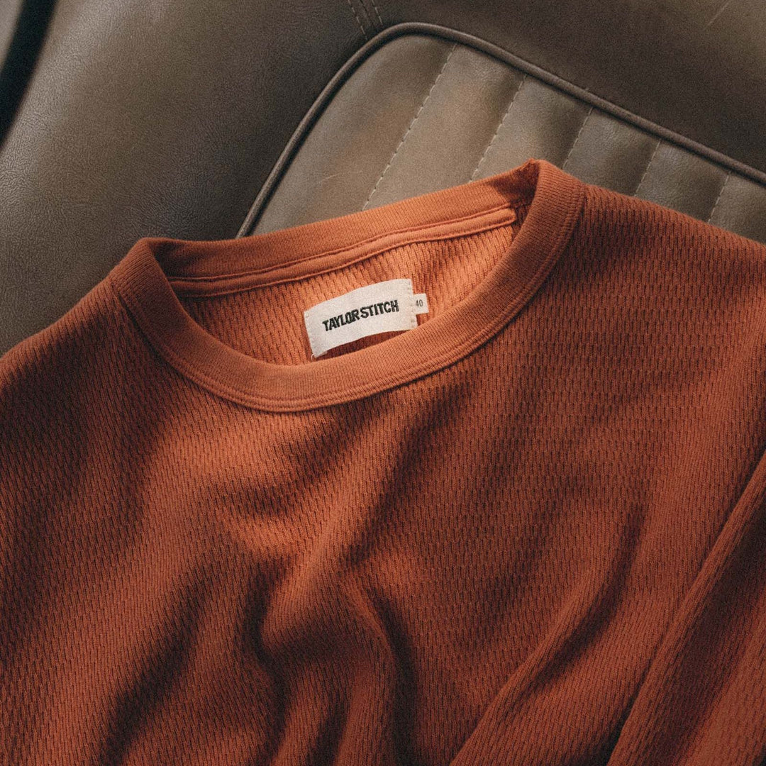 The Organic Cotton Crew | Summit Orange Waffle