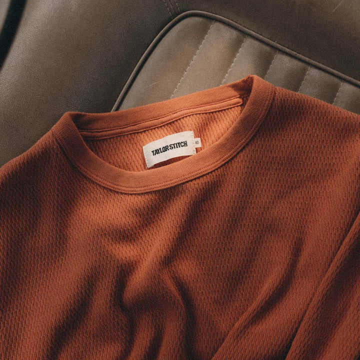 The Organic Cotton Crew | Summit Orange Waffle
