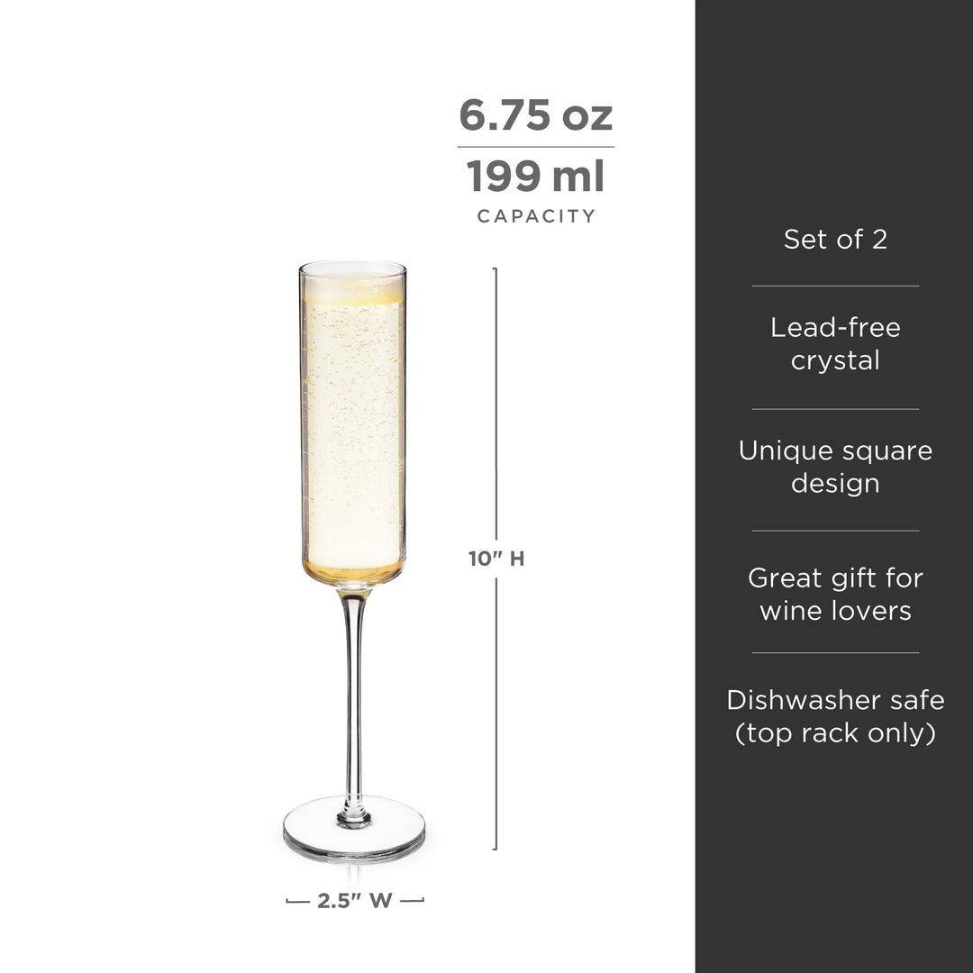 Laurel Champagne Flutes