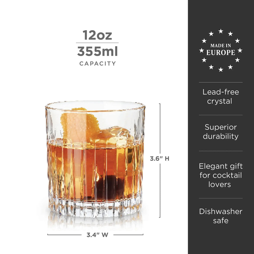European Reserve Crystal Rocks Glass Set