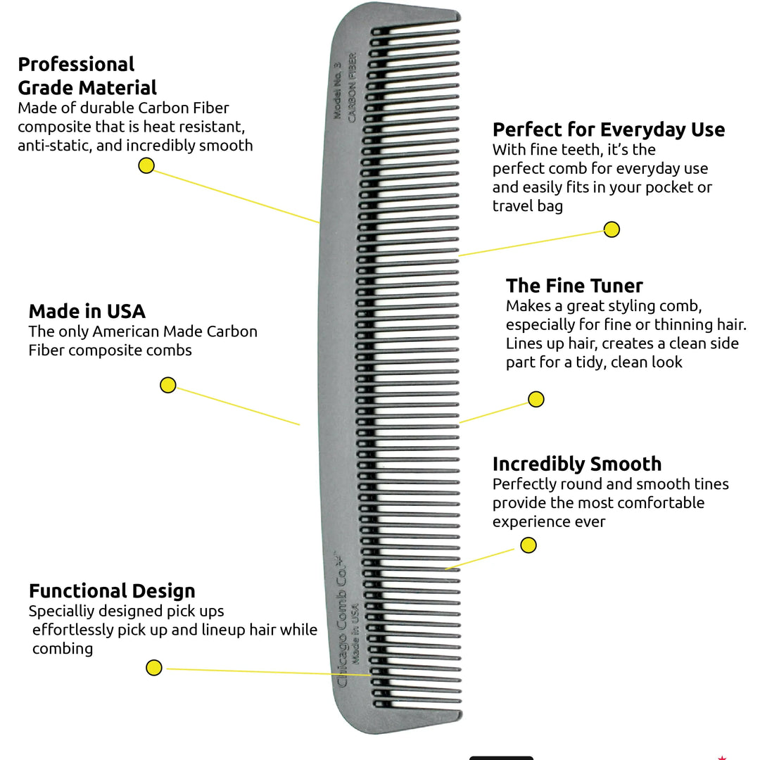 Model No. 3 Carbon Fiber Comb