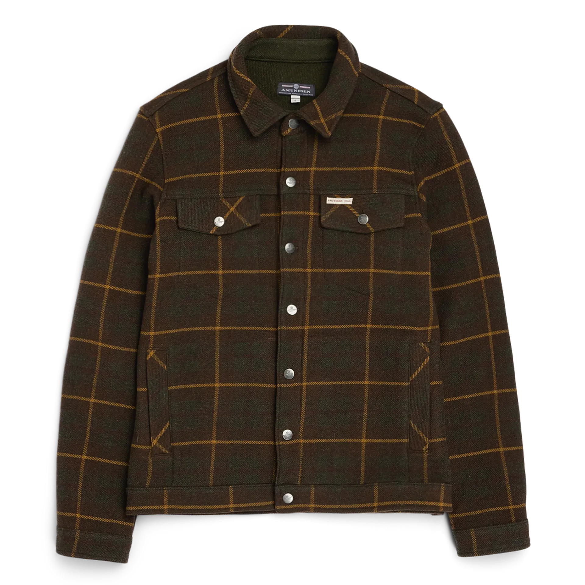 Wool Jacket Unisex | Hunter Brown Checks – Fulton Found